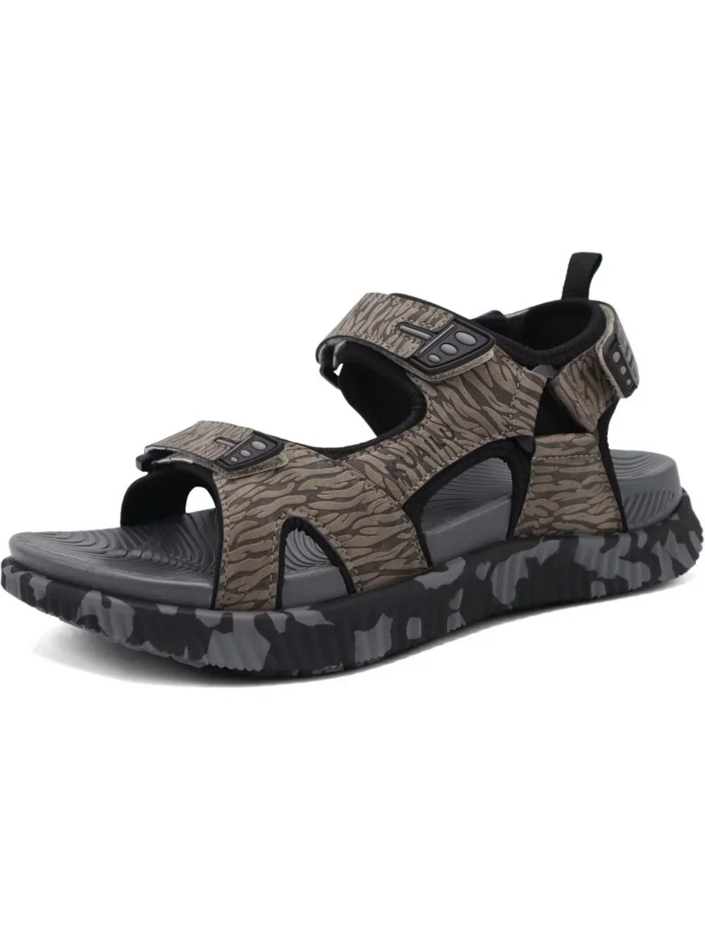 Men's Grey Orthotic Comfortable Urban Outdoor Foam Athletic Hiking Sandal Shoes